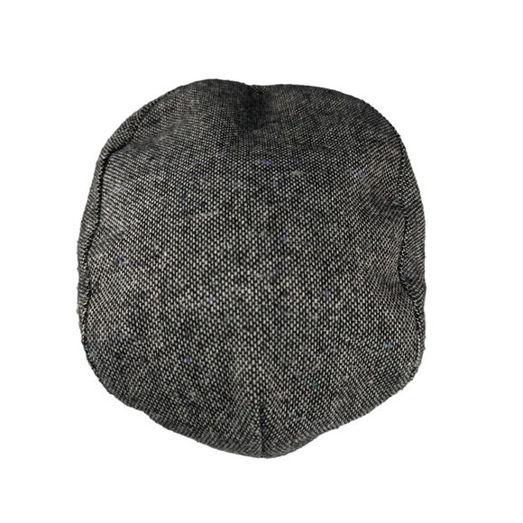 Vtg Made in USA Grey Wool Tweed Newsboy Hat Sz L 7 1/4 to 7 3/8 Peaky Blinders - Picture 5 of 11
